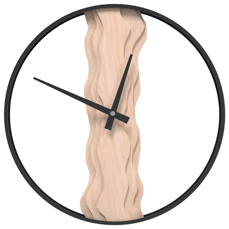 Load image into Gallery viewer, Vidaxl wandklok ø35 cm ijzer en eikenhout bruin
