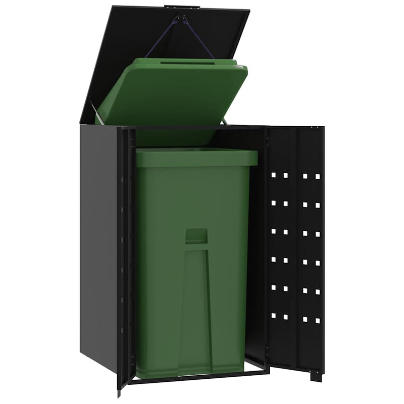 Load image into Gallery viewer, Vidaxl containerberging voor 1 container 69x79x117 cm staal zwart
