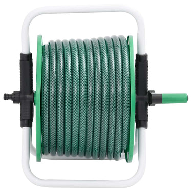 Vidaxl slanghaspel met slangkoppelset 0,5 30 m vrijstaand pvc groen
