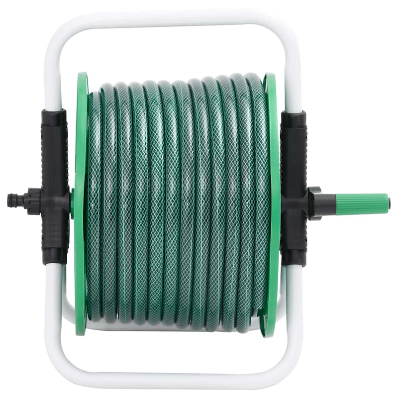 Load image into Gallery viewer, Vidaxl slanghaspel met slangkoppelset 0,5 30 m vrijstaand pvc groen
