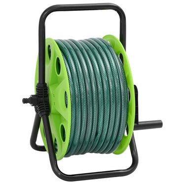 Vidaxl slanghaspel met slangkoppelset 0,5 30 m vrijstaand pvc groen