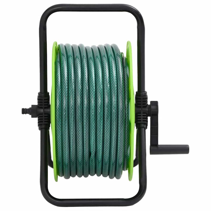 Load image into Gallery viewer, Vidaxl slanghaspel met slangkoppelset 0,5 30 m vrijstaand pvc groen

