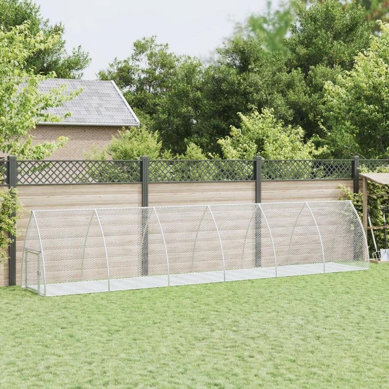 Load image into Gallery viewer, Vidaxl konijnenhok 600x105x120 cm gegalvaniseerd staal zilverkleurig
