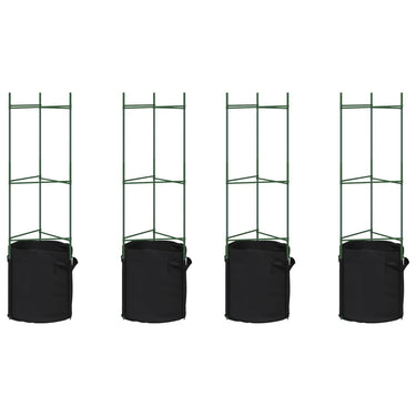 Vidaxl tomatenkooien met plantenzak 4 st 116 cm staal en polypropeen