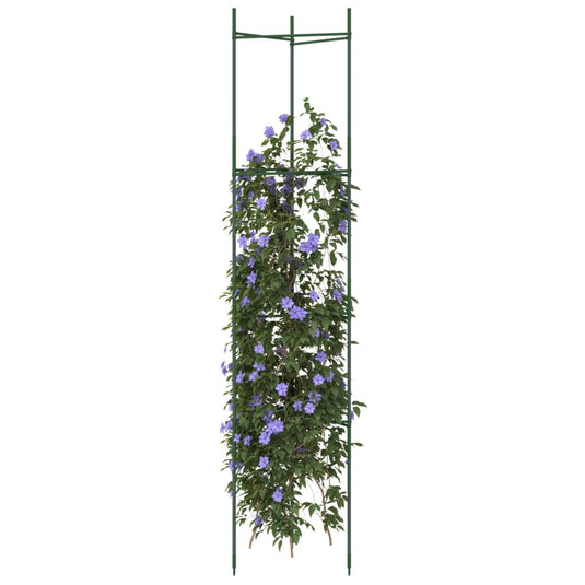 Vidaxl tomatenkooi 6 st 154 cm staal en polypropeen