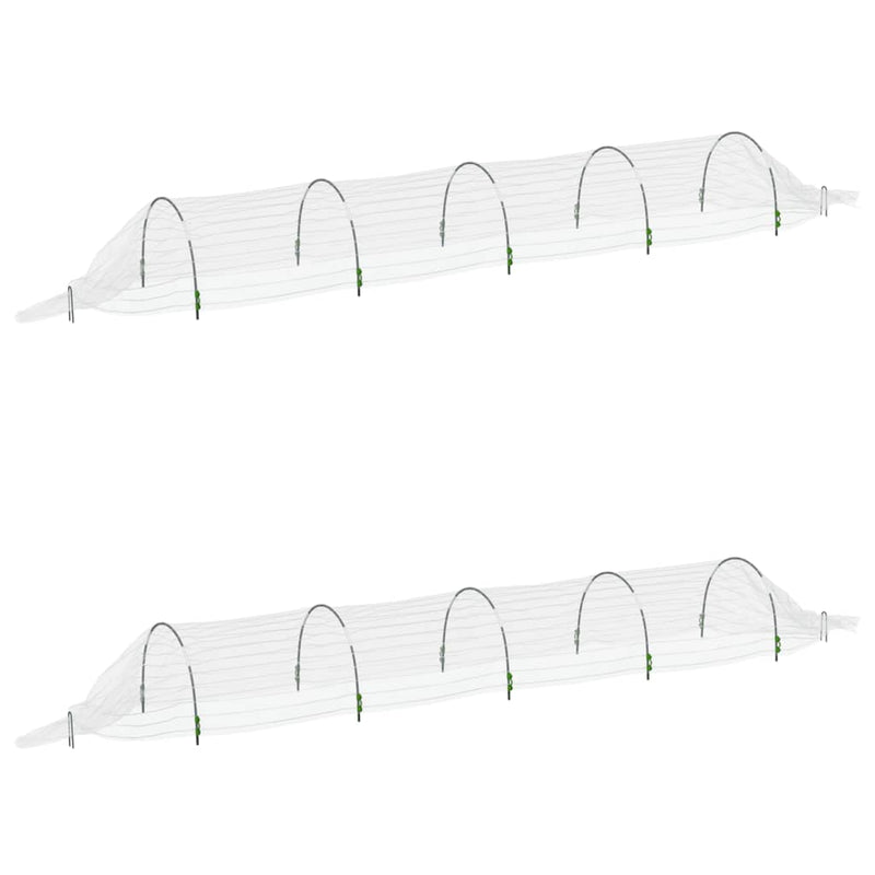 Load image into Gallery viewer, Vidaxl kweektunnels 2 st 1,5x5 m glasvezel en polypropeen
