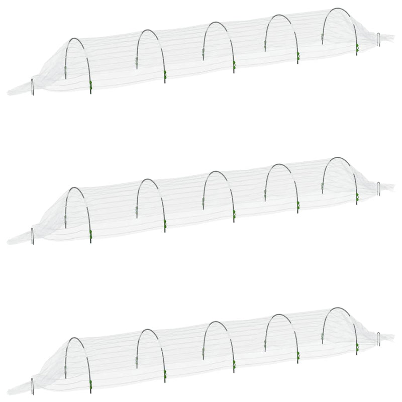 Load image into Gallery viewer, Vidaxl kweektunnels 3 st 1,5x5 m glasvezel en polypropeen
