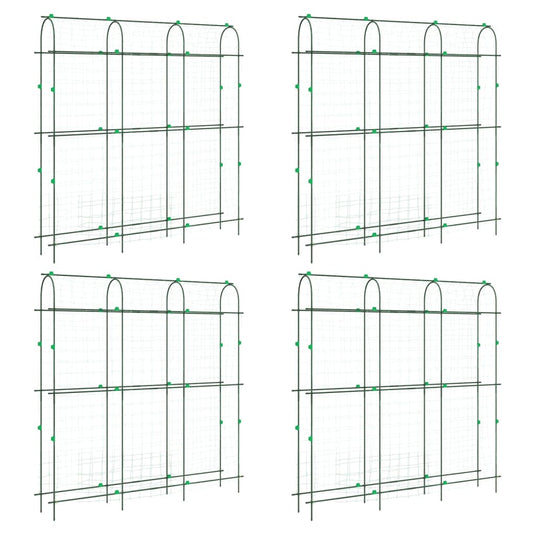 VidaXL Plantenklimrekken 4 st U-frame staal