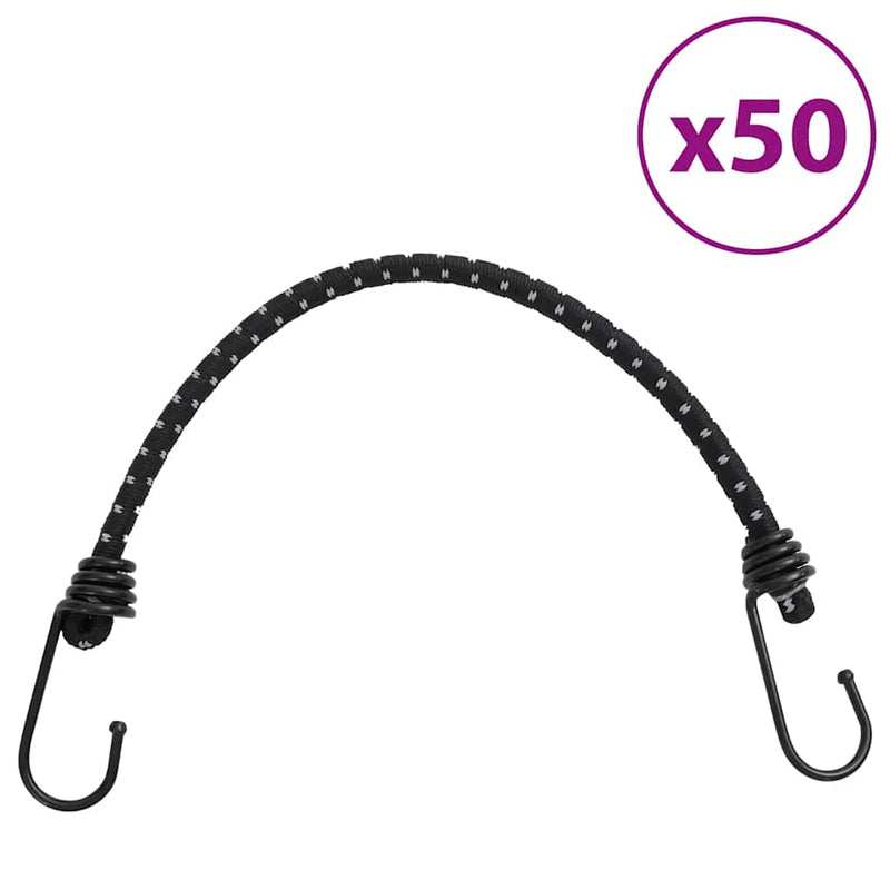 Load image into Gallery viewer, Vidaxl spanelastieken met reflecterende strips en haken 50 stuks 38 cm
