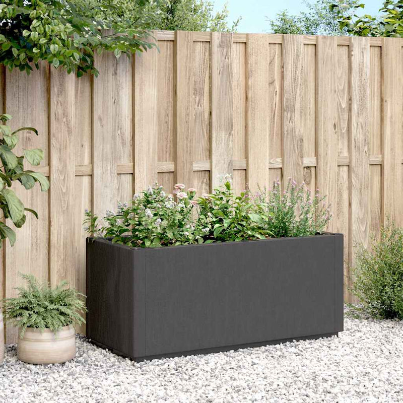 Load image into Gallery viewer, Vidaxl plantenbak 80x36x35 cm polypropeen donkergrijs
