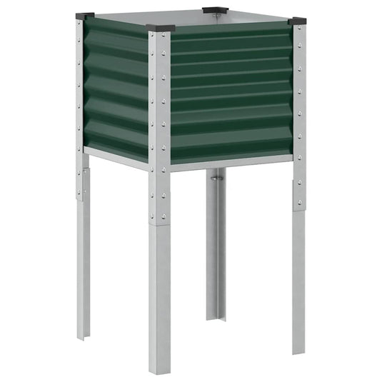 Vidaxl plantenbak groen 45x45x88 cm staal