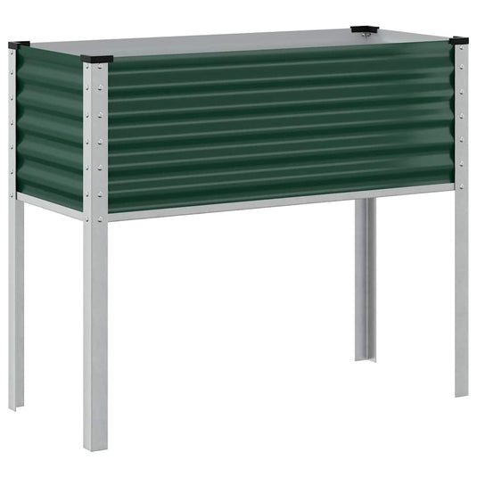 Vidaxl plantenbak groen 100x45x90 cm staal
