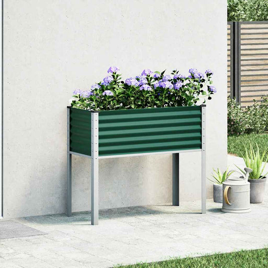 Vidaxl plantenbak groen 100x45x90 cm staal
