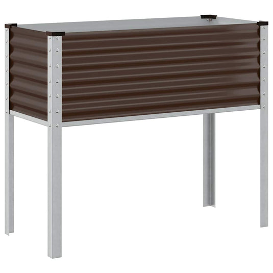 Vidaxl plantenbak bruin 100x45x90 cm staal