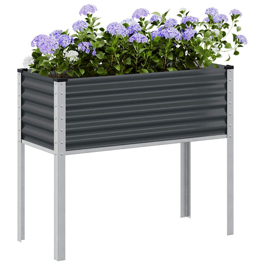 Vidaxl plantenbak antraciet 100x45x90 cm staal