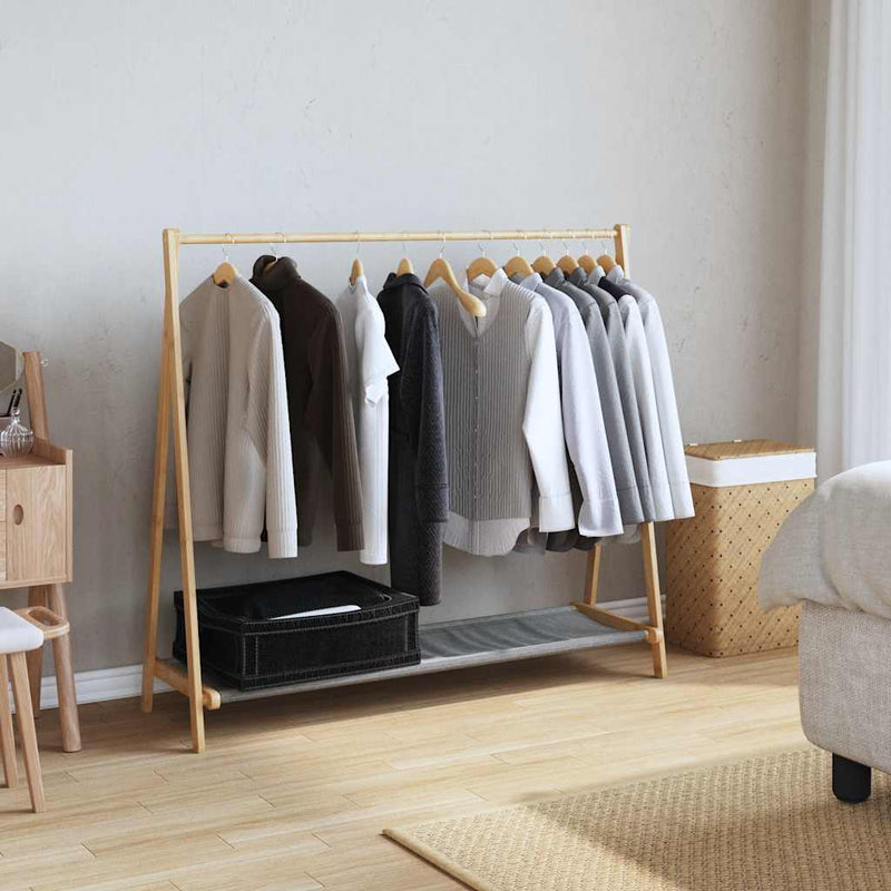 Load image into Gallery viewer, Vidaxl kledingrek met schappen 106x34x102 cm bamboe
