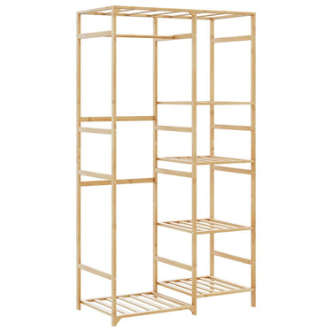 Vidaxl kledingrek met schappen 100x50x184,5 cm bamboe