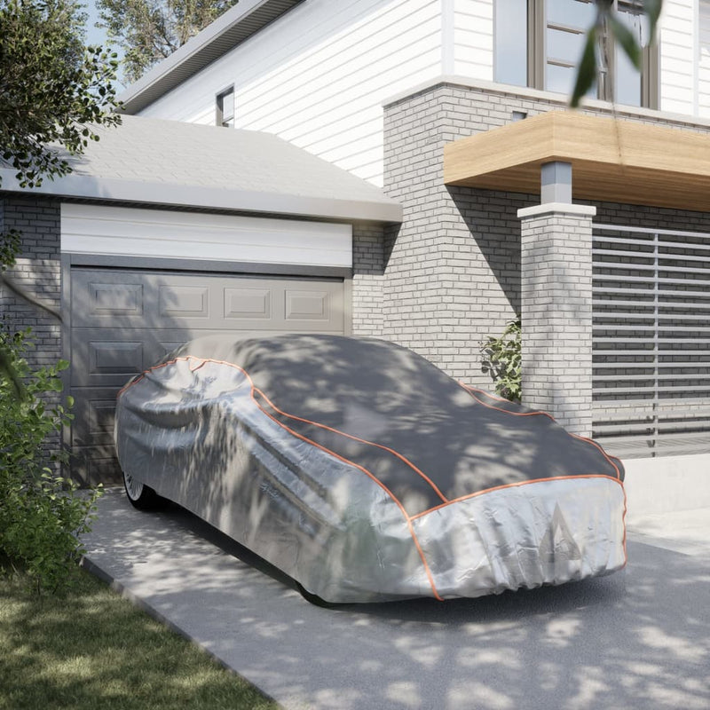 Load image into Gallery viewer, Vidaxl autohoes voor sedan hagelbescherming m zilverkleurig en grijs
