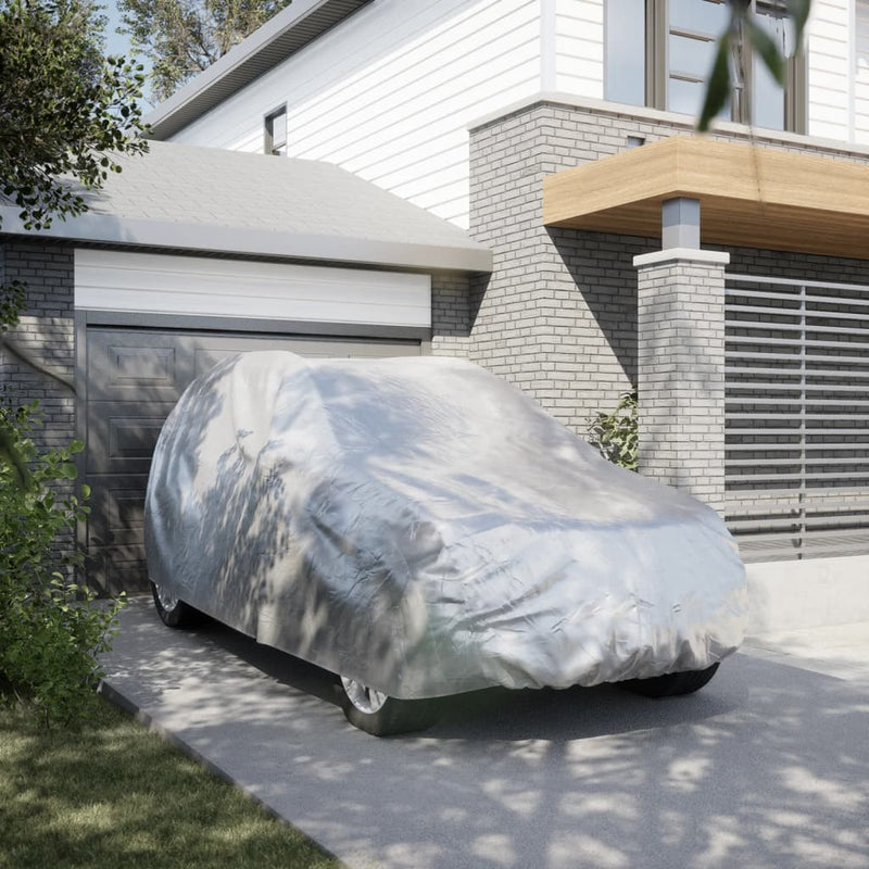 Load image into Gallery viewer, Vidaxl autohoes voor suv met gespriemen l volledig peva zilverkleurig
