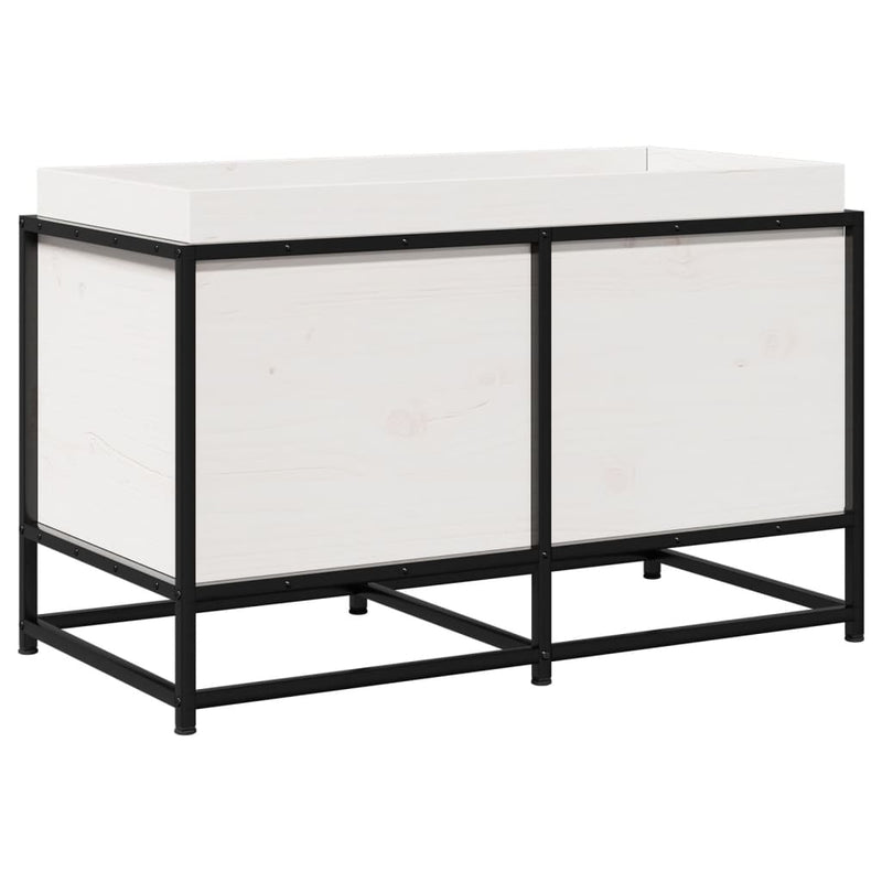 Load image into Gallery viewer, Vidaxl plantenbak 80x40x50 cm massief grenenhout wit
