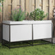 Vidaxl plantenbak 100x40x50 cm massief grenenhout wit