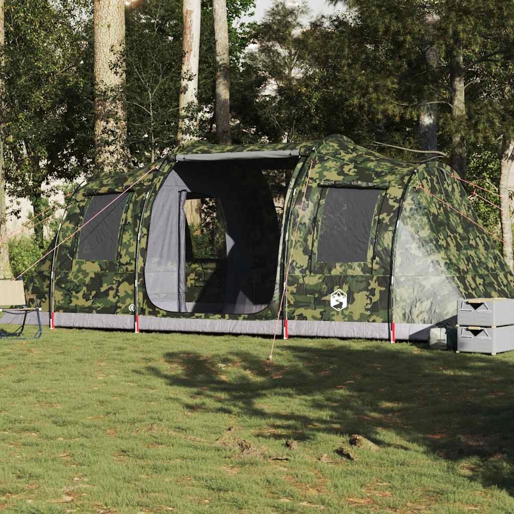 VidaXL Tunneltent 4-persoons waterdicht camouflage