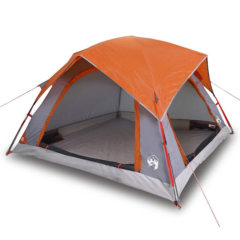 Load image into Gallery viewer, Vidaxl tent 4-persoons waterdicht grijs en oranje
