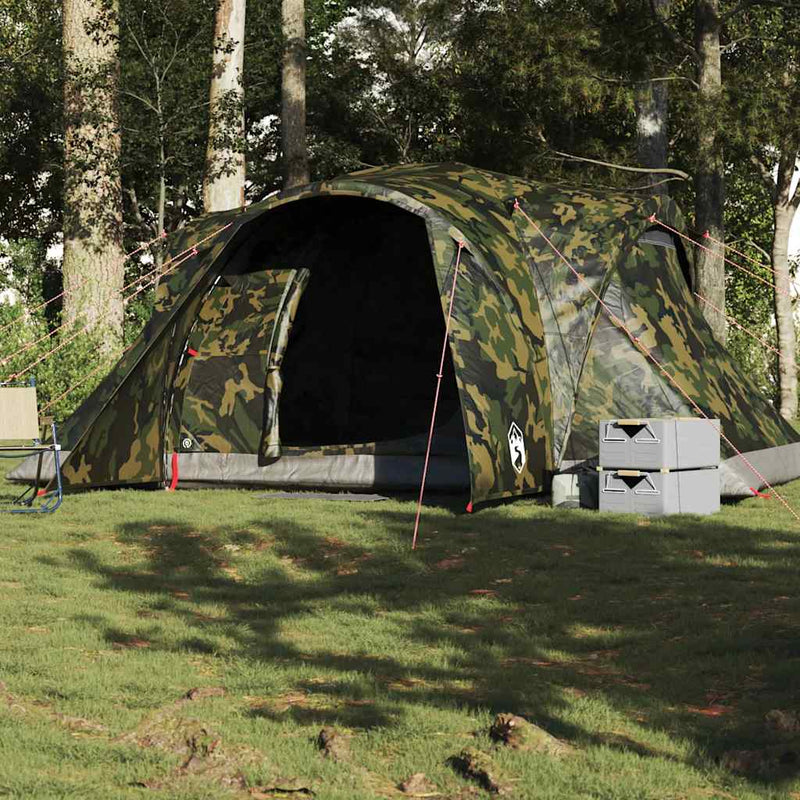 Load image into Gallery viewer, Vidaxl koepeltent 6-persoons waterdicht camouflage
