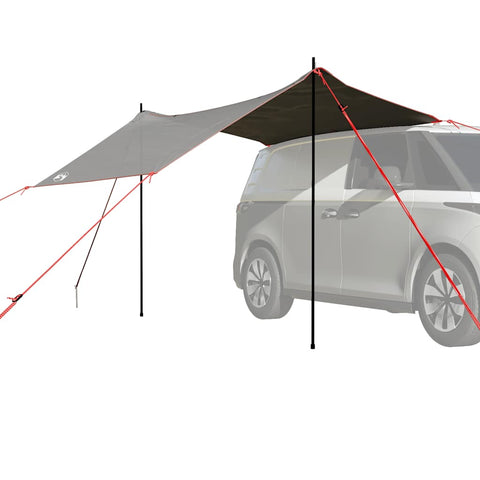 VidaXL Autotent waterdicht grijs en oranje