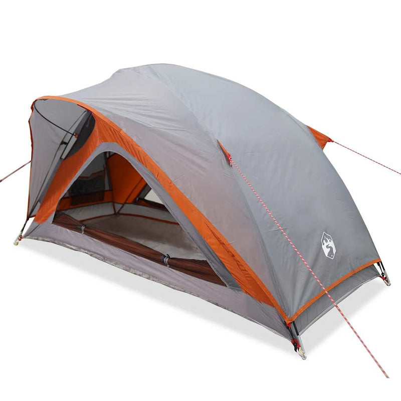 Load image into Gallery viewer, Vidaxl tent 1-persoons waterdicht grijs en oranje
