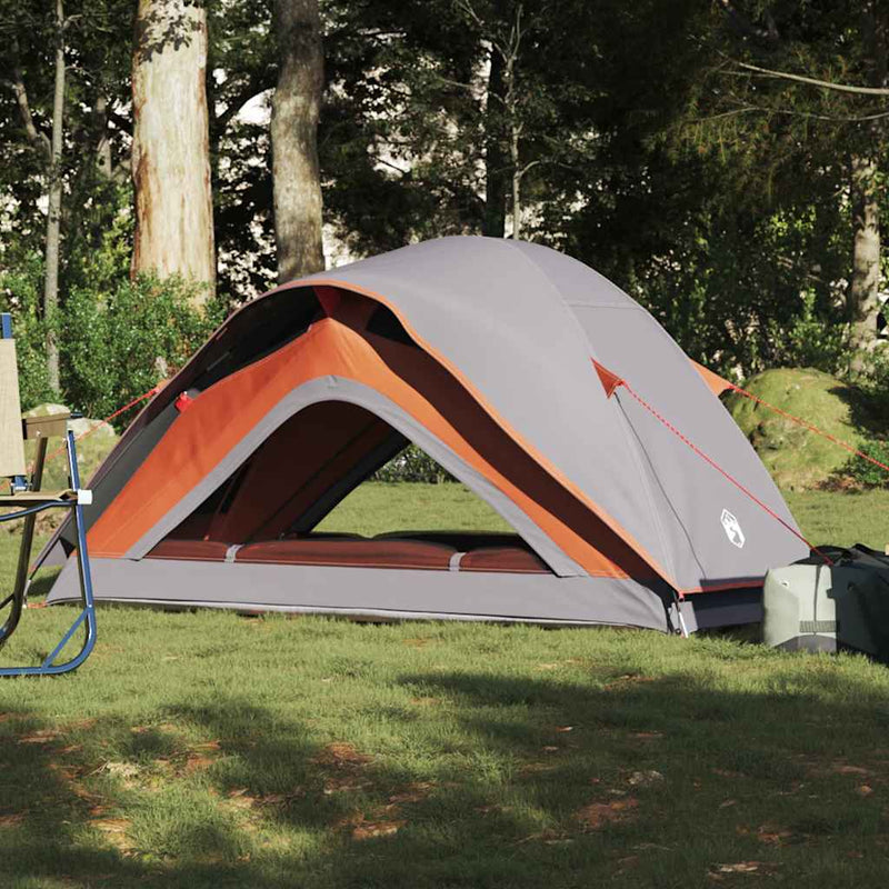 Load image into Gallery viewer, Vidaxl tent 1-persoons waterdicht grijs en oranje
