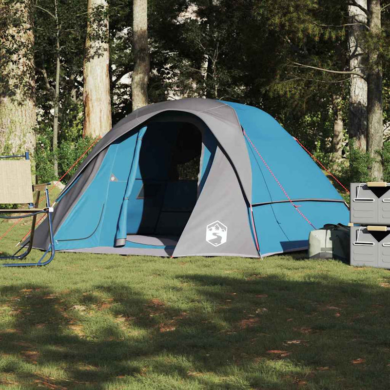 Load image into Gallery viewer, Vidaxl tent 4-persoons waterdicht blauw
