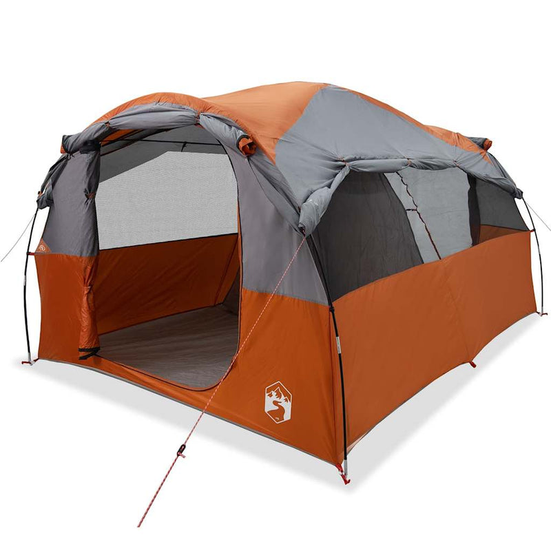 Load image into Gallery viewer, Vidaxl tunneltent 6-persoons waterdicht grijs en oranje
