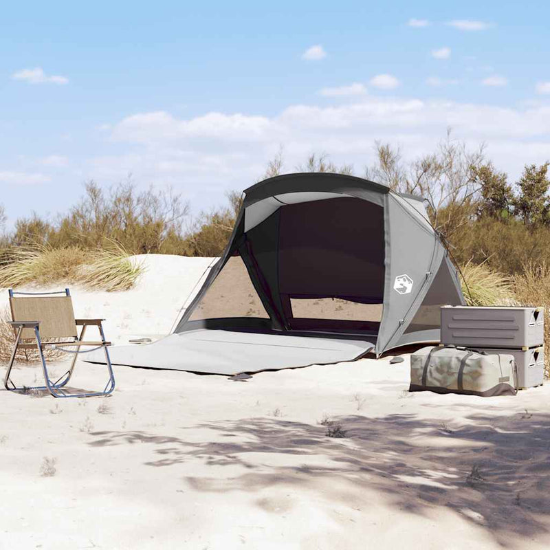 Load image into Gallery viewer, Vidaxl strandtent 2-persoons waterdicht grijs
