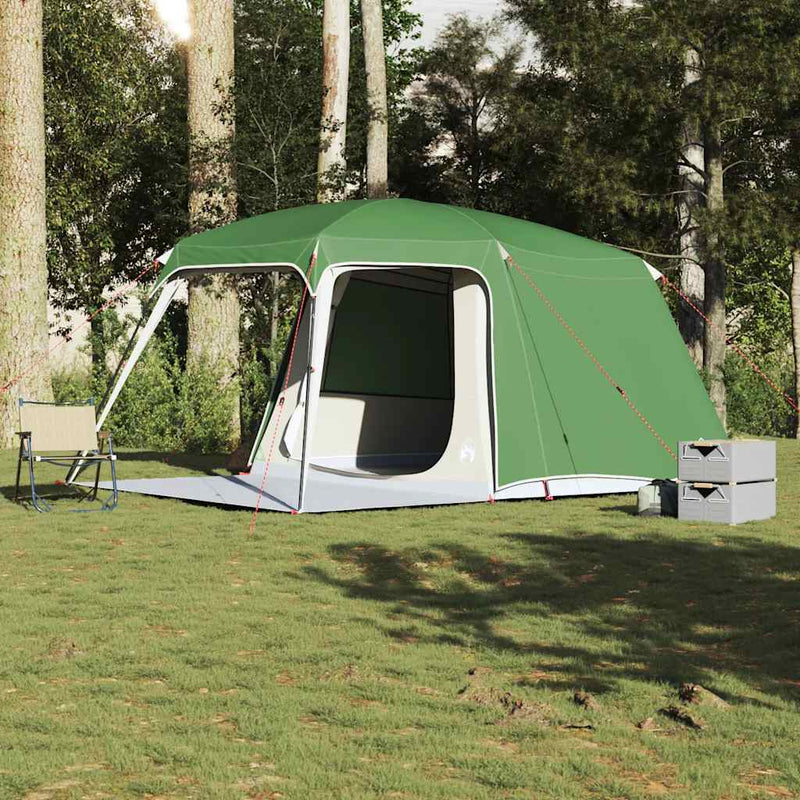 Load image into Gallery viewer, Vidaxl kampeertent met verandakoepel 5-persoons waterdicht groen

