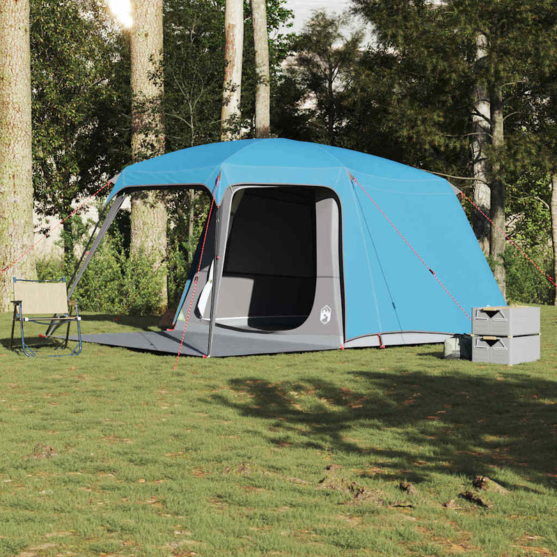 Load image into Gallery viewer, Vidaxl kampeertent met verandakoepel 5-persoons waterdicht blauw
