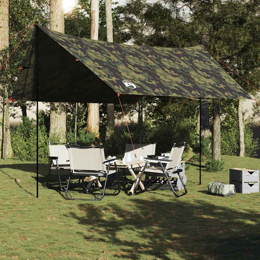 Vidaxl kampeerluifel waterdicht 462x306x211 cm camouflage