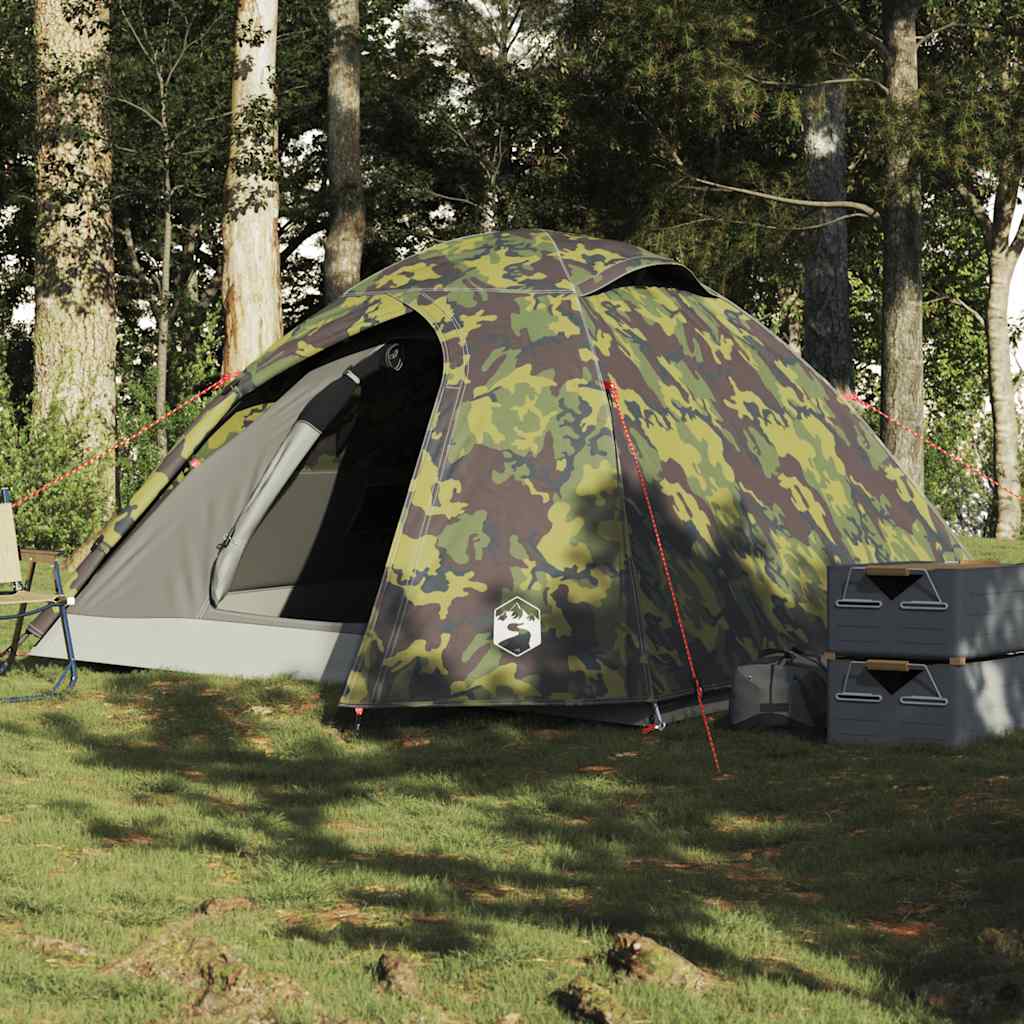 VidaXL Koepeltent 3-persoons waterdicht camouflage