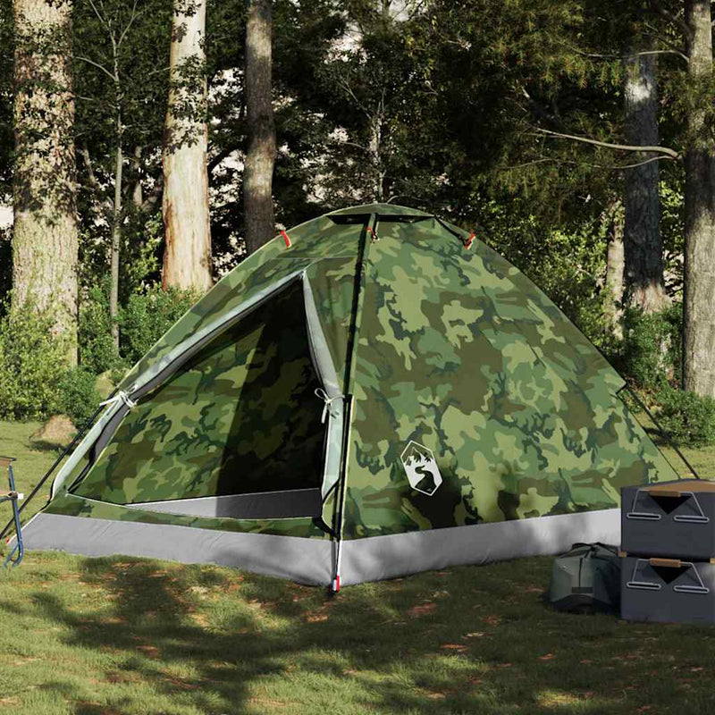 Load image into Gallery viewer, Vidaxl koepeltent 4-persoons waterdicht camouflage
