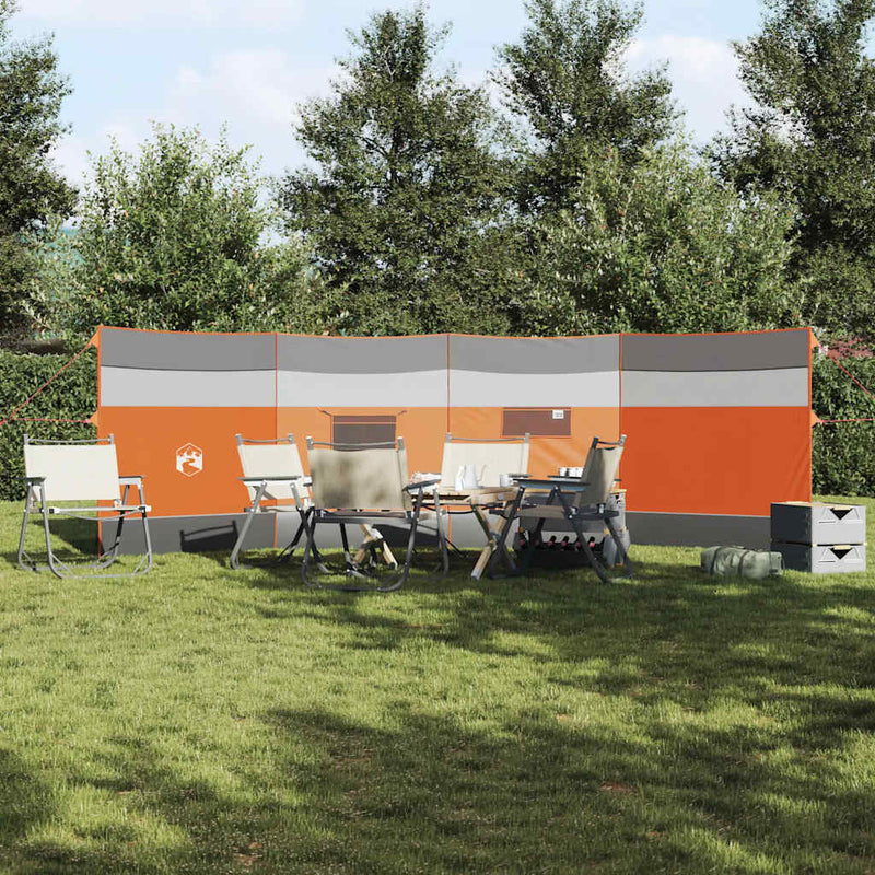 Load image into Gallery viewer, Vidaxl windscherm camping waterdicht 510x153 cm grijs en oranje
