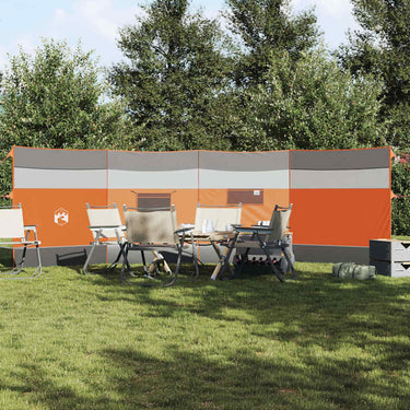 Vidaxl windscherm camping waterdicht 510x153 cm grijs en oranje