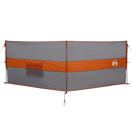 Vidaxl windscherm camping waterdicht 344x120 cm grijs en oranje