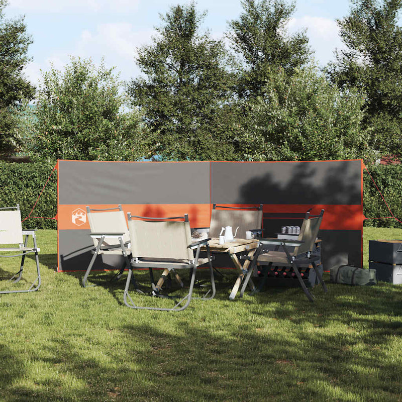 Load image into Gallery viewer, Vidaxl windscherm camping waterdicht 344x120 cm grijs en oranje
