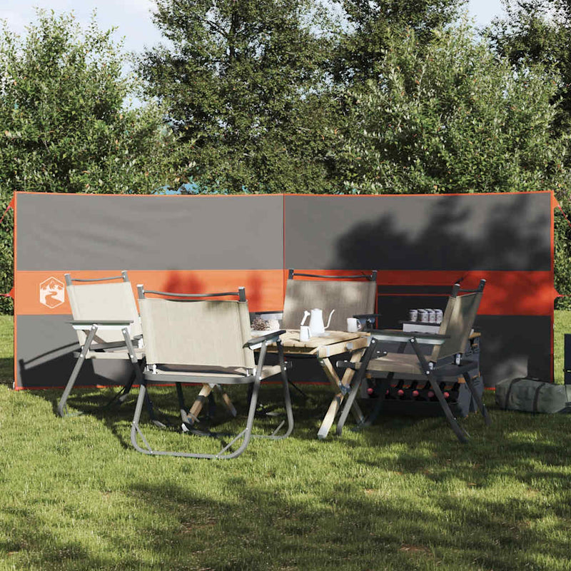 Load image into Gallery viewer, Vidaxl windscherm camping waterdicht 344x120 cm grijs en oranje
