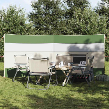 Vidaxl windscherm camping waterdicht 340x130 cm groen