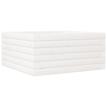 Vidaxl plantenbak 50x50x23 cm massief grenenhout wit