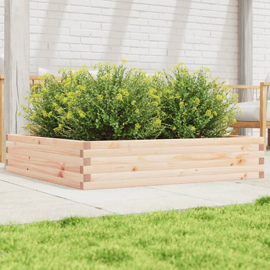 Vidaxl plantenbak 110x110x23 cm massief grenenhout