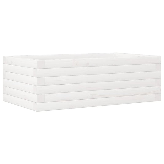 Vidaxl plantenbak 70x40x23 cm massief grenenhout wit
