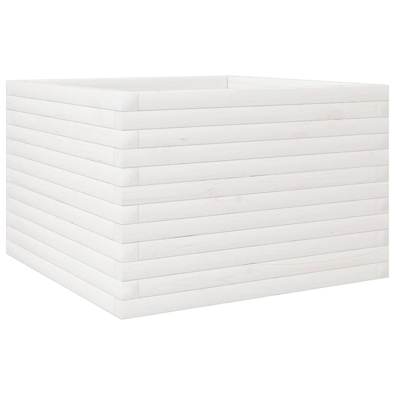 Load image into Gallery viewer, Vidaxl plantenbak 70x70x45,5 cm massief grenenhout wit
