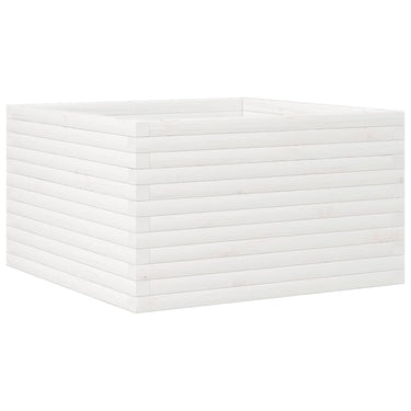 Vidaxl plantenbak 80x80x45,5 cm massief grenenhout wit